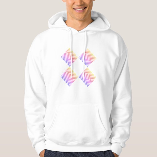 Vita och pinkaktiga kroppar hoodie (Framsida)