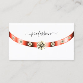 Vita och Ro Guld Gräns Monogram Rhinestones Visitkort