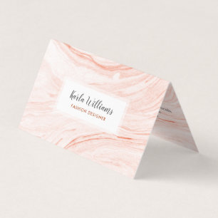 Vita och Ro-guld Marble Swirls Visitkort