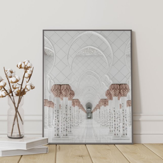 Vita och Ro Guld Mosque Archway Poster (Skapare uppladdad)