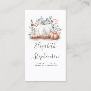 Vita och Ro Guld Pumpkins Fall Harvest Decor Visitkort