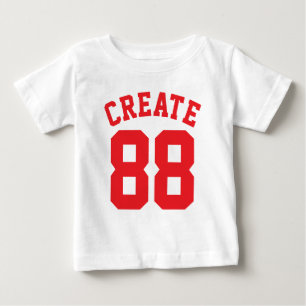 Vita och Röda Baby   Sports Jersey Design T-shirt
