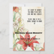 Vita och röda Lillies Ephemera Möhippa