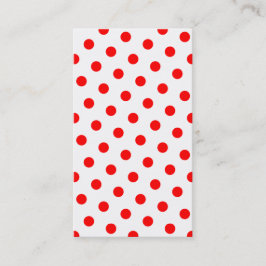 Vita och röda Polka dots Visitkort