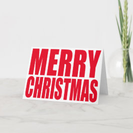 Vita och röda stora blocket God jul Helgkort
