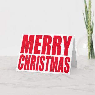 Vita och röda stora blocket God jul Helgkort