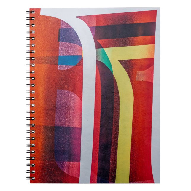 Vita och röda textilier anteckningsbok (Framsidan)