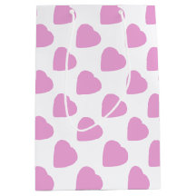 Vita och Rosa Hearts Mönster Alla hjärtans dag