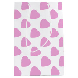 Vita och Rosa Hearts Mönster Alla hjärtans dag