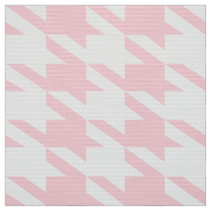Vita och Rosa Houndstooth Seamless Mönster Tyg