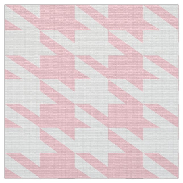 Vita och Rosa Houndstooth Seamless Mönster Tyg (Provkarta)