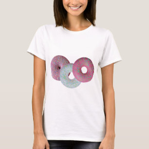 Vita och rosa-jacklöpor t shirt