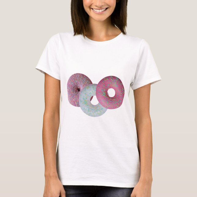 Vita och rosa-jacklöpor t shirt (Framsida)