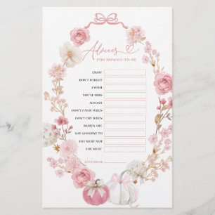 Vita och rosa lilla pumpa-råd för blivande mamma