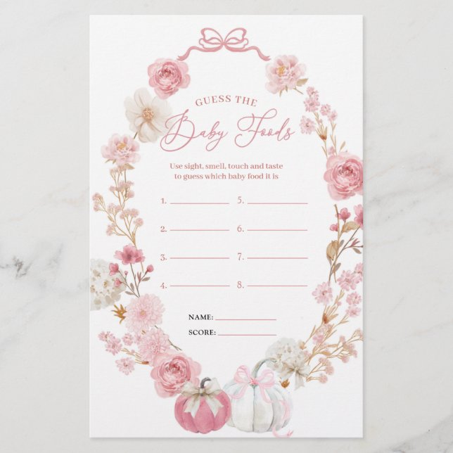 Vita och Rosa lille Pumpkin gissar Baby Food (Framsida)