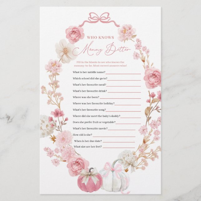 Vita och Rosa Pumpkin som vet bättre Mamma (Framsida)