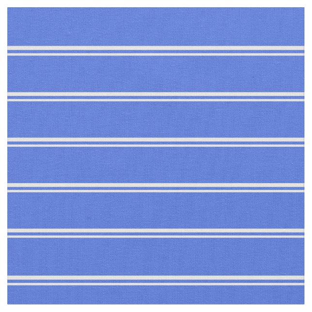 Vita och Royal blå Färgad i Mönster Tyg (Närbild)