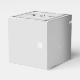 Vita och Silver Snowflake Wedor Favor Box Presentaskar