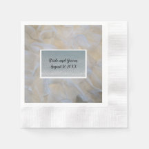 Vita och silverpapper servetter