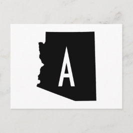 Vita och svarta Arizona Monogram Vykort