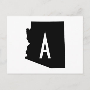 Vita och svarta Arizona Monogram Vykort
