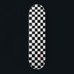 Vita och svarta Checkers & Namn eller Text Mini Skateboard Bräda 18,5 Cm<br><div class="desc">Visa med den här diamantvita och svarta checkerna på skrivbordet. Fyll i med ditt namn eller din text i rött,  blått,  rosa,  gult och lila färg. Dessa checkers görs inte till ens kvadratiska storlekar.</div>