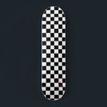 Vita och svarta Checkers & Namn eller Text Mini Skateboard Bräda 18,5 Cm<br><div class="desc">Visa med den här diamantvita och svarta checkerna på skrivbordet. Fyll i med ditt namn eller din text i rött,  blått,  rosa,  gult och lila färg. Dessa checkers görs inte till ens kvadratiska storlekar.</div>