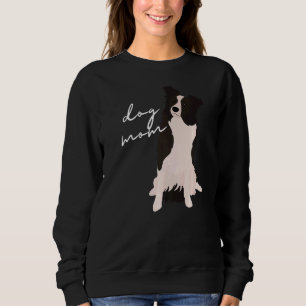 Vita och Svarta Gräns-kollie Hund Mamma Hund-kvinn T Shirt
