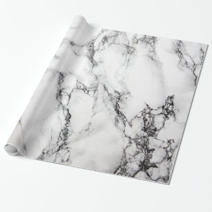 Vita och svarta Marble Struktur Presentpapper