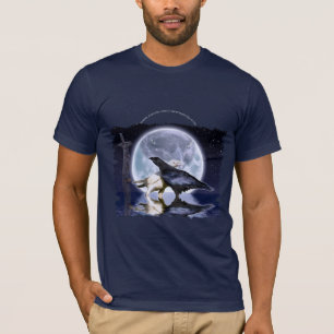 VITA OCH SVARTA RAVENS, TOTEM OCH FULLSTÄNDIGT MOO TEE