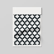 Vita och svarta trellis, lattice, quatrefoil