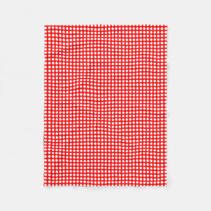 Vita om Röda lilla Storleka Vågrät Polka dots Fleecefilt
