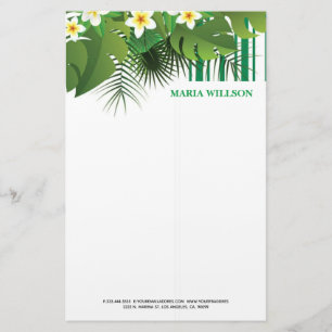 Vita, ömtåliga blommor brevpapper