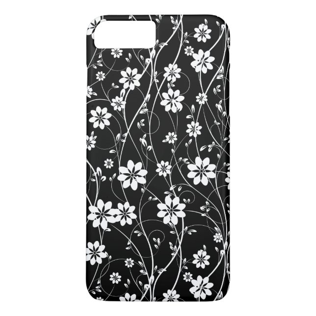 Vita, ömtåliga blommor Case-Mate iPhone skal (Baksida)