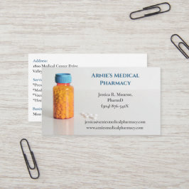Vita Orange Flaska RX Pharmist Pills Pharmacy Pill Visitkort
