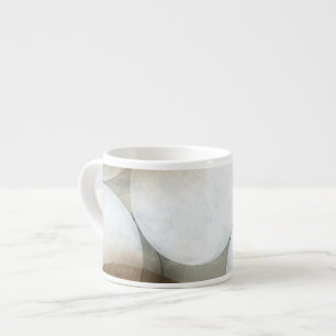 Vita orber och bruna cirklar espressomugg