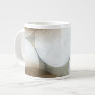 Vita orber och bruna cirklar jumbo mugg