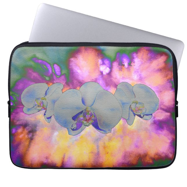 Vita Orchids - källa Laptop Sleeve (Framsidan)