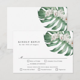 Vita Orchids Tropical Bröllop OSA med Entree Kort