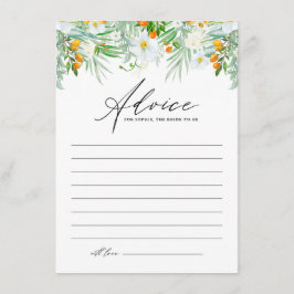 Vita orkidéer och Kumquats Tropiska Möhippan Rådkort