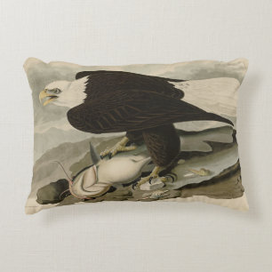 Vita (Örn) Audubon Birds of America Prydnadskudde