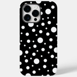 Vita på Black Polka Dot Mönster