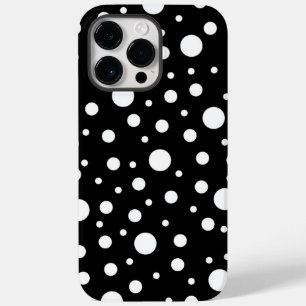 Vita på Black Polka Dot Mönster
