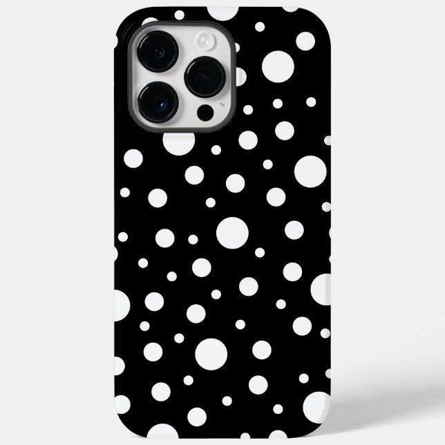 Vita på Black Polka Dot Mönster (Baksida)