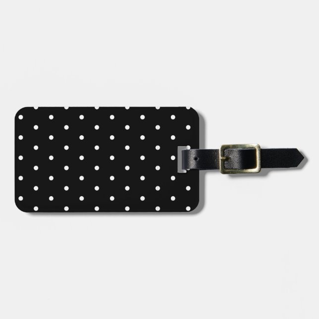 Vita på Black Polka dots Bagagebricka (Horisontell Framsida)