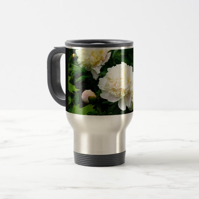 Vita Paeonia Trippel Resemugg (Framsida vänster)