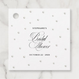 Vita pärlor bröllopsfest gåvor etiketter