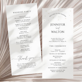 Vita pärlor, Bröllopsprogram Program