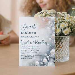 Vita pärlor, Sweet sixteen, Födelsedagsfest Inbjudningar
