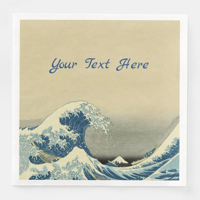 Vita påssnäckor för stora blåhavsområden pappersservett (Framsida)